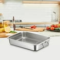 thumbnail image 6 of Gnwei 15 Inch Roasting Pan with Rack, Large Turkey Roasting Pan, Stainless Steel Roaster Pan with Wire Rack Non Stick Baking Pans for Cooking Ham, Chicken, Cake, Lasagna, Casserole, 6 of 9