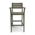 thumbnail image 4 of Brigitte Outdoor Acacia Wood Barstools, Set of 2, Gray, 4 of 7