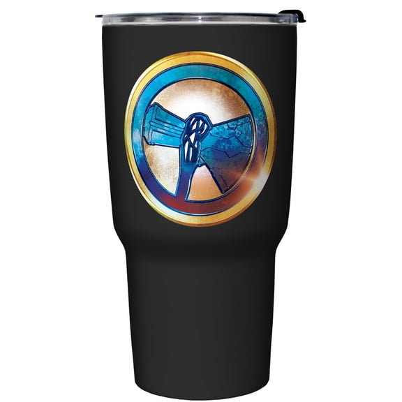 Marvel: Thor: Love and Thunder Stormbreaker Emblem  Stainless Steel Tumbler w/Lid Black 27 oz.