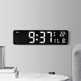 thumbnail image 2 of Reloj despertador, reloj digital con pantalla de temperatura, función de repetición, funciona con pilas y Luz blanca, 2 of 9