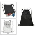 thumbnail image 4 of Travel Nylon Drawstring Bag Sack Beach Gym Backpack man drawstring backpack bags Shoes Bags Black, 4 of 9