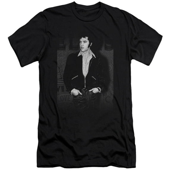 Elvis Presley Just Cool S/S Adult 30/1 T-Shirt Black