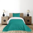 thumbnail image 3 of Ambesonne Teal Quilted Bedspread Set 2 Pcs, Knitting Sewing Hobby, Twin Size, Teal, 3 of 4