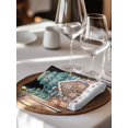 thumbnail image 6 of Gingerbread Christmas Cloth Napkins Set of 4 Reusable Dinner Napkins, Xmas Tree Snowflake Black Cocktail Napkin Washable Table Napkins for Wedding/Holiday Party/Baby Shower 20"x20", 6 of 7