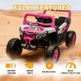 thumbnail image 4 of ThunderBolt 12V 2 Seater Kids Ride On Car, 2.4G Remote Control Electric UTV with Swing & Slow Start, LED Lights & Music Player, Anti-Slip Wheels, Dual Motors, Long-Lasting Battery for Boys Girls, 4 of 21