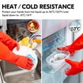 thumbnail image 5 of Vgo... 1-Pair Dishwashing Gloves, Reusable Household Gloves, Kitchen Gloves, Long Sleeve, Thick Latex, Cleaning, Washing, Working, Painting, Gardening, Pet Care (Size S, Red, RB2143), 5 of 7