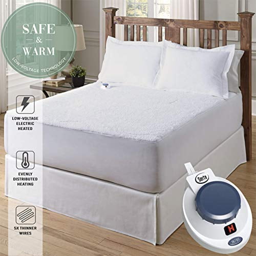 Serta | Luxurious Sherpa Heated Electric Mattress Pad with Safe u0026 Warm  Low-Voltage Technology (King) | Walmart Canada