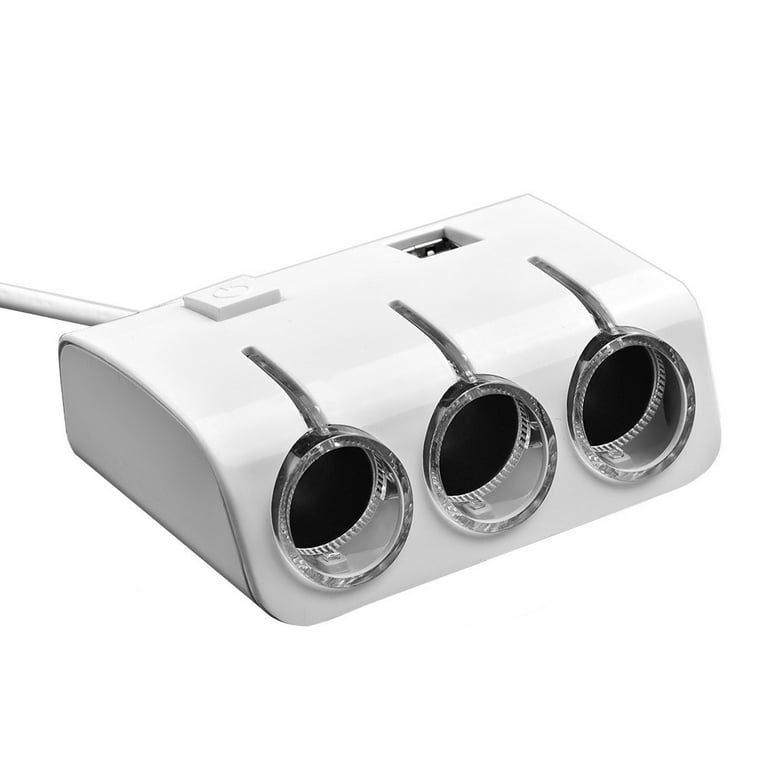 12V/24VDC Cigarette Lighter Socket Splitter with 2 x USB Ports