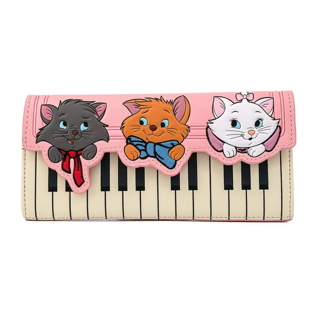 Cartera Loungefly Disney Aristocats Piano Kitties de piel sintética