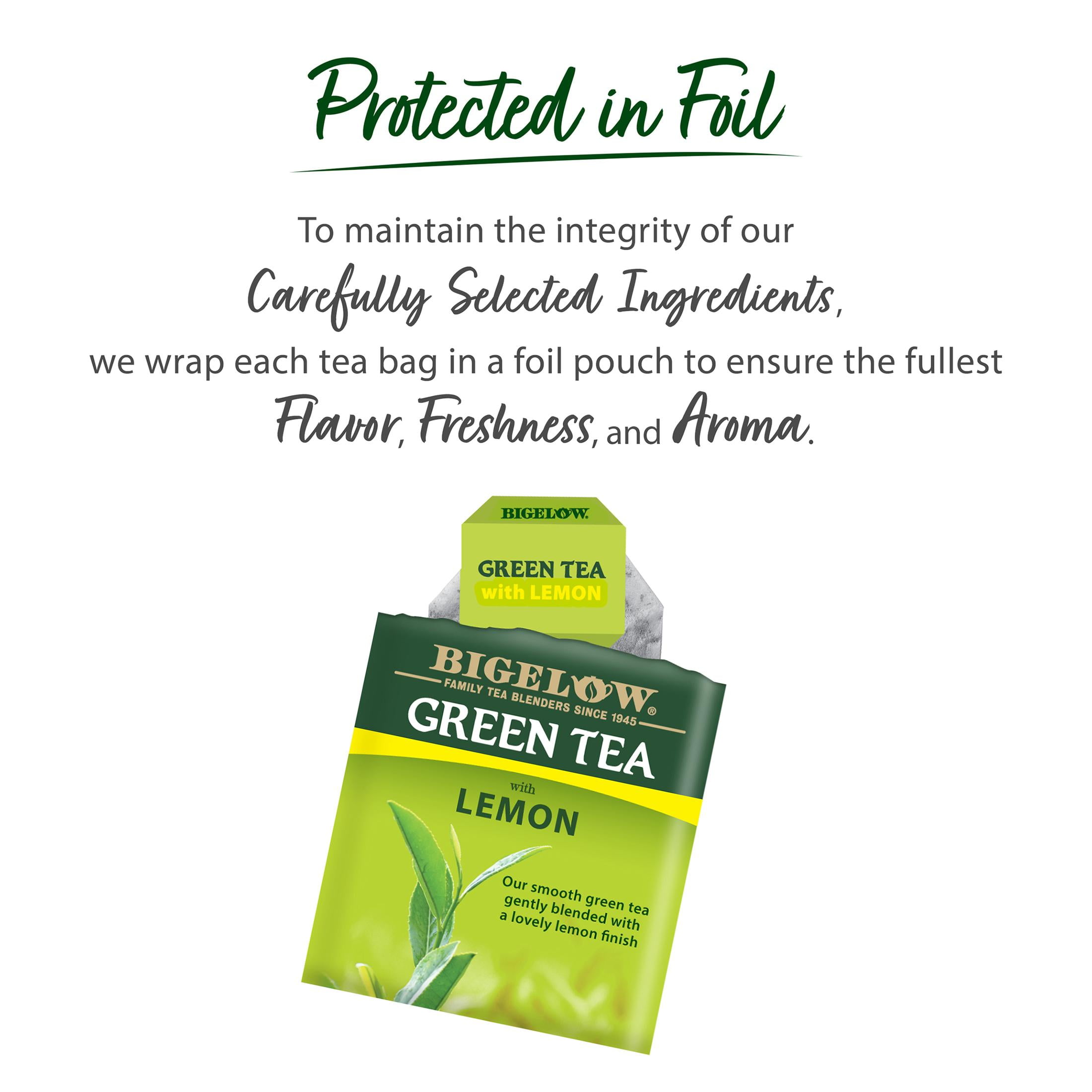 Bigelow Green Tea With Lemon, 20 Ct Tea Bags, 4 Pack