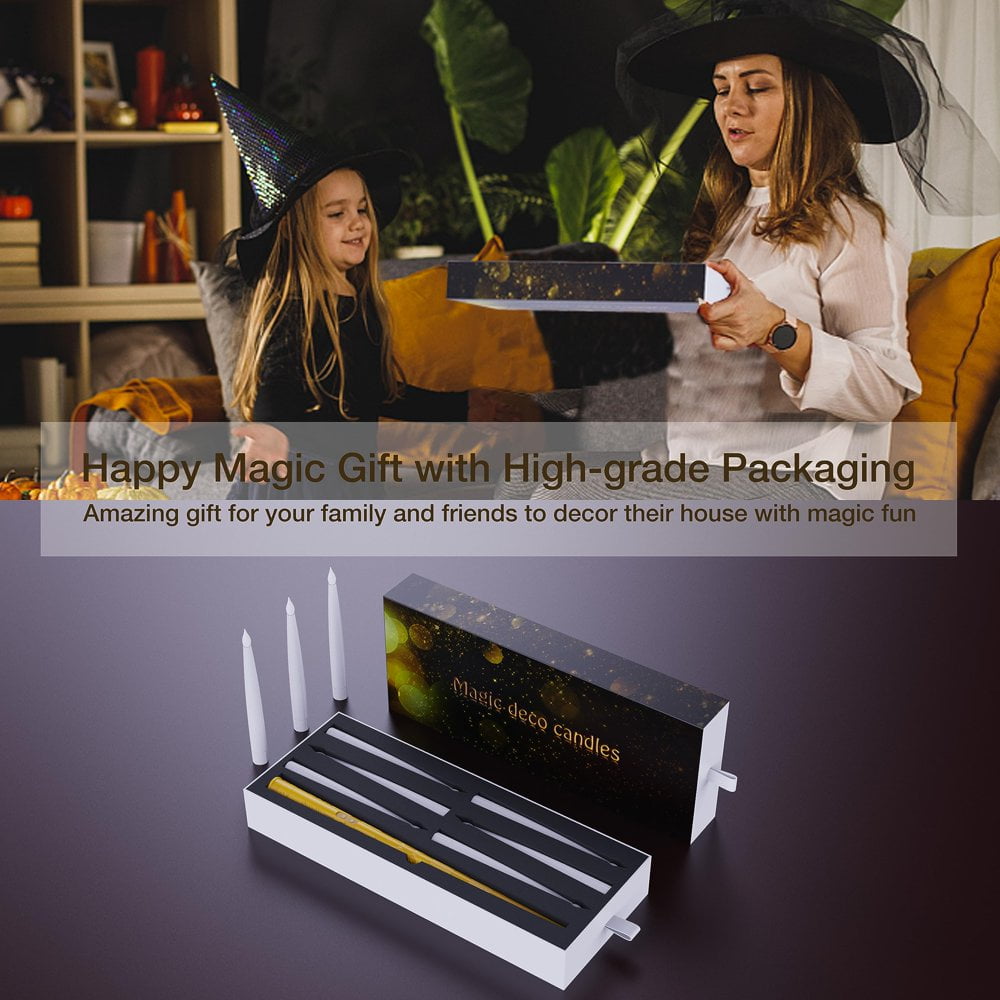 12 Bougies Flottantes LED Avec Télécommande Baguette Magique - Décoration Féérique Pour Fêtes, Mariages Et Ambiance Cosy