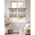 thumbnail image 3 of Spring Floral Sheer Curtains 45 Inch Length 2 Panels Set Window Treatments, Daisy Sunflowers Wisteria Hummingbird Beige Rod Pocket Semi Curtains for Living Room/Bedroom/Kitchen Décor, 104"W x 45"L, 3 of 7
