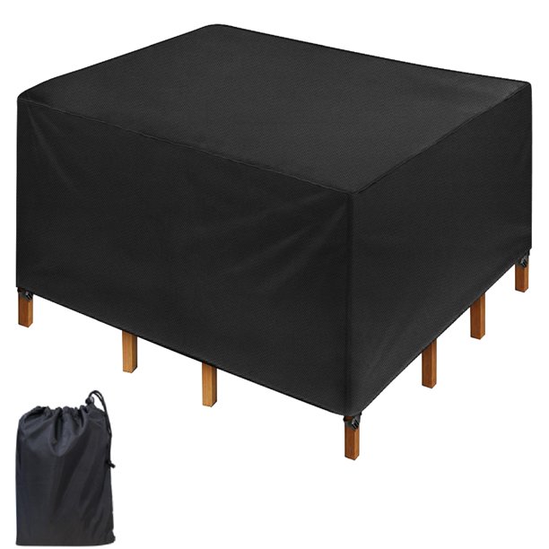 iCOVER Patio Table Cover, Square Patio Furniture Cover, Drawstring And