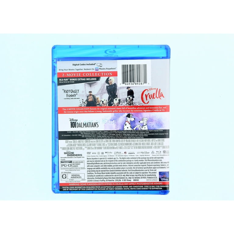 Cruella / 101 Dalmatians (Blu-ray + DVD) [2021] - Walmart.com