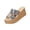 Silver, variant on Flatform Wedges for Women Open Toe Metallic Reptile Texture Slides Dual Band High Flatform Wedge Slippers Woven Look Outsole