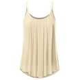 thumbnail image 1 of Doublju Women's Pleated Chiffon Layered Cami Tank Top (Plus Size Available), 1 of 3