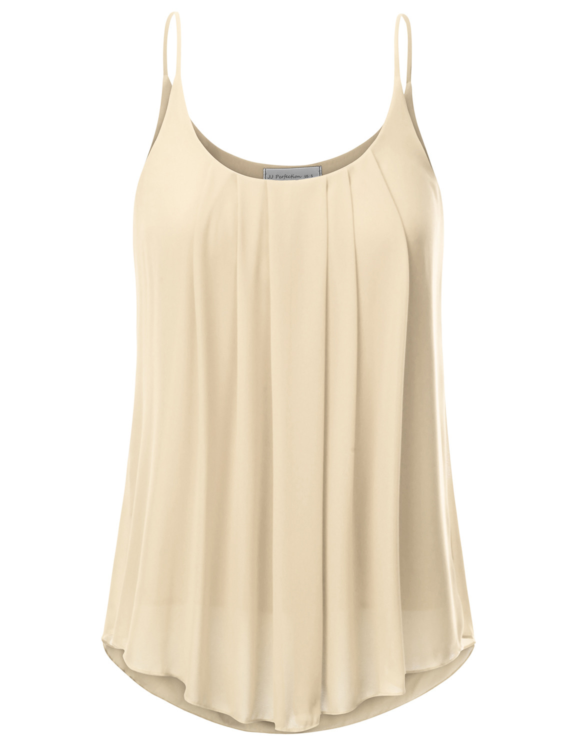 Plus Size - Pleated Chiffon Tank Top