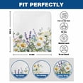 thumbnail image 6 of Spring Flowers Chair Covers Set of 1 White Daisy Lavender Eucalyptus Leaf Plants Chair Back Covers Stretch Removable Washable Slipcovers Protector for Dining Room Kitchen Party Decor, 6 of 9
