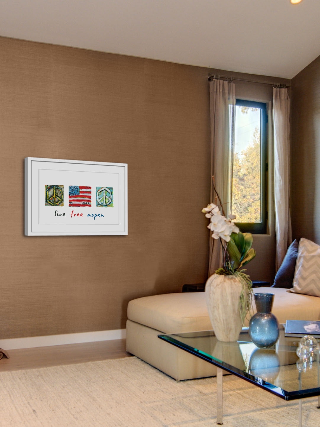 Marmont Hill "Live Free Aspen" by Tori Campisi Painting Print in Frame