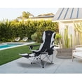 thumbnail image 4 of Nice C Camping Chairs, Portable Camping Chairs, Folding Camping Chair, Detachable Foot-Rest, Padded Cushion, Side-Pocket and Carry Bag (One Black), 4 of 8