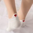 thumbnail image 4 of Dyfzdhu Comfortable Low Cut Socks For Women Breathable Heart Embroidered No Show Socks Boat Socks, 4 of 4