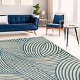 thumbnail image 6 of Capri Binya Rug Bone Blue 65 x 93 Transitional Easy Care Polypropylene, 6 of 6