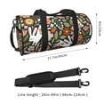 thumbnail image 4 of Easygdp Rabbits on Floral Travel Bag, Camping, Weekend, Carry On Overnight Duffel Bag with Shoulder Strap, 4 of 8