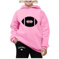 thumbnail image 2 of Toddler Outfits Boys Fleece Football Graphic Hoodies And Joggers Tracksuit 2 Piece Activewear Kids Clothes Boys Pink 9 Years-10 Years, 2 of 4