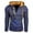 Blue, variant on Herrnalise Men's Jacket Long Sleeve Hoodies Fashion Fall Winter Sweater Loose Large Size Mixed Color Sweater Hooded Pullover SweaterBlue