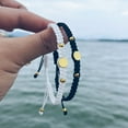 thumbnail image 3 of Ziurtnc Retro Titanium Steel Beads Couple Bracelets Lightweight Adjustable Rope Friendship Wristbands Birthday Gift, 3 of 8
