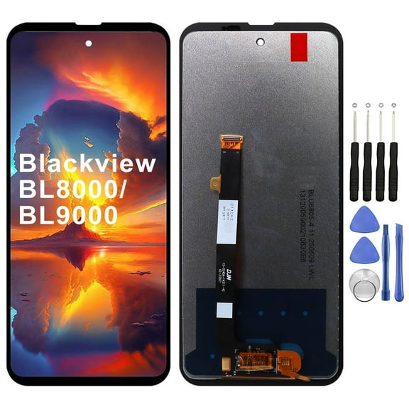 KIQ Replacement LCD Screen Full Assembly with Digitizer Compatible with Blackview BL8000/BL9000(Without Frame) With Repair Tool Set