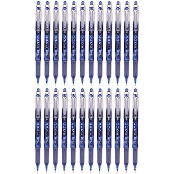 Pilot P700 Rollerball Stick Gel Pen, Blue Ink, Fine Point 2 dozen