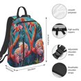 thumbnail image 2 of Balery Romantic Flamingo Pair Mochila ligera para hombre y mujer: duradera e impermeable, ideal para la escuela, el trabajo, viajes y uso diario., 2 of 7