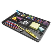 Deflecto Sustainable Office Drawer Organizer 1 Height x 14 Width x 9 Depth - Recycled - Black - 1Each
