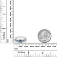 thumbnail image 3 of Gem Stone King 925 Sterling Silver Ring Round Persian Blue Moissanite and Created Sapphire Blue (1.00 Cttw, Size 6), 3 of 5