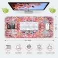 thumbnail image 2 of Desk Mat, Large Mouse Pad for Desk, Extended XXL Mousepad with Stitched Edges, Desk Pad Mat with Anti-Slip Base, Keyboard Pad Gaming Mouse Pad for Home Office, Boho Fuchsia, 2 of 6