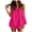 Hot Pink-2e6G, variant on Vdoaml Women 2 Piece Matching Set Ladies Strapless Flowy Tube Top Shorts Sets Womens Loose Casual Summer Outfit XL Light Blue