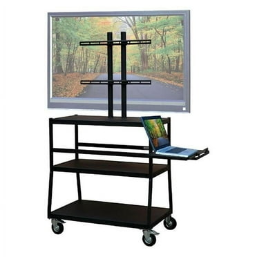 VTI Manufacturing FPC4420E 47 in. Wide body cart, TV flat panel w pull out shelf
