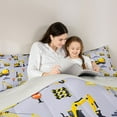 thumbnail image 5 of Homewish Equipment Truck Excavator Bedding Comforter Set,Construction Vehicles Twin Comforter Sets,Gray Yellow Bedding Set For Teens,Super Cozy Room Decor Reversible,2-Piece, 5 of 8