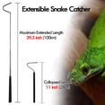 thumbnail image 2 of [2 Pack] Collapsible Snake Hook Extend to 39.3”, iClover Telescoping Pocket Stainless Steel Snake Reptile Herp Safe Hook Handle Tools, 2 of 6