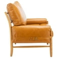 thumbnail image 3 of SAFAVIEH Oslo Beige/Light Brown Upholstered Tufted Arm Chairs (34.7 in. W x 32.1 in. D x 37.1 in. H), 3 of 7