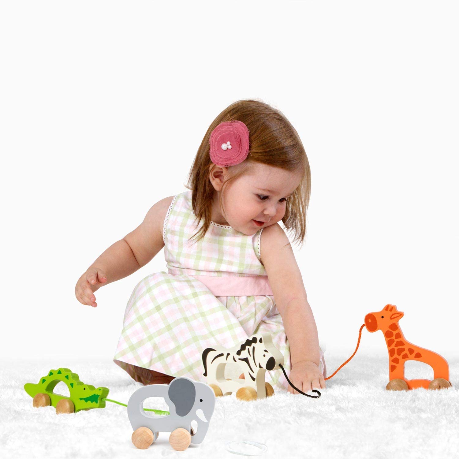 (Elephant) - Hape Elephant Wooden Push and Pull Toddler Toy,Grey - image 3 of 6