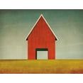 thumbnail image 2 of Fowler, Ryan 14x12 Gold Ornate Wood Framed with Double Matting Museum Art Print Titled - Red Barn Summer, 2 of 4