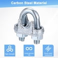thumbnail image 4 of Uxcell 6-Pack Abrazaderas de Cable, Clip de Cable de Acero al Carbono M6, Sujetador de Silla de Perno en U, 4 of 6