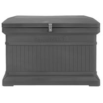 RTS Home Accents ParcelWirx Premium Horizontal Large Lockable Package Delivery Box with Hinged Lid, Graphite Color
