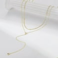 thumbnail image 3 of Turandoss Lariat Gold Necklaces for WomenDainty 14K Gold Plated Y-Shaped Lariat Necklace Cubic Zirconia Drop Necklace Long Layered Necklaces for Women Her Jewelry Gifts, 3 of 7