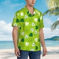 thumbnail image 5 of Balery St Patrick's Day7 Print Men's Hawaiian Shirts Short Sleeve Beach Shirt Relaxed Fit Vacation Button Down Shirts-XX-Large, 5 of 9
