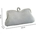 thumbnail image 2 of Women Envelope Clutch Bag Elegant Wedding Party Clutch Purse,Silver, 2 of 7