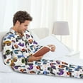 thumbnail image 5 of Bingfone Men's Pajama Set 2 Piece Loungewear PJs, Long Sleeve with Pajama Pants-Cartoon Monster Trucks1, 5 of 7