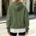 thumbnail image 6 of Gamivast Women's Sweatshirts False Two Piece Hoodies Layered Look Long Sleeve Pullover Sweatshirt Casual Drawstring Fall Outfits Green S, 6 of 8